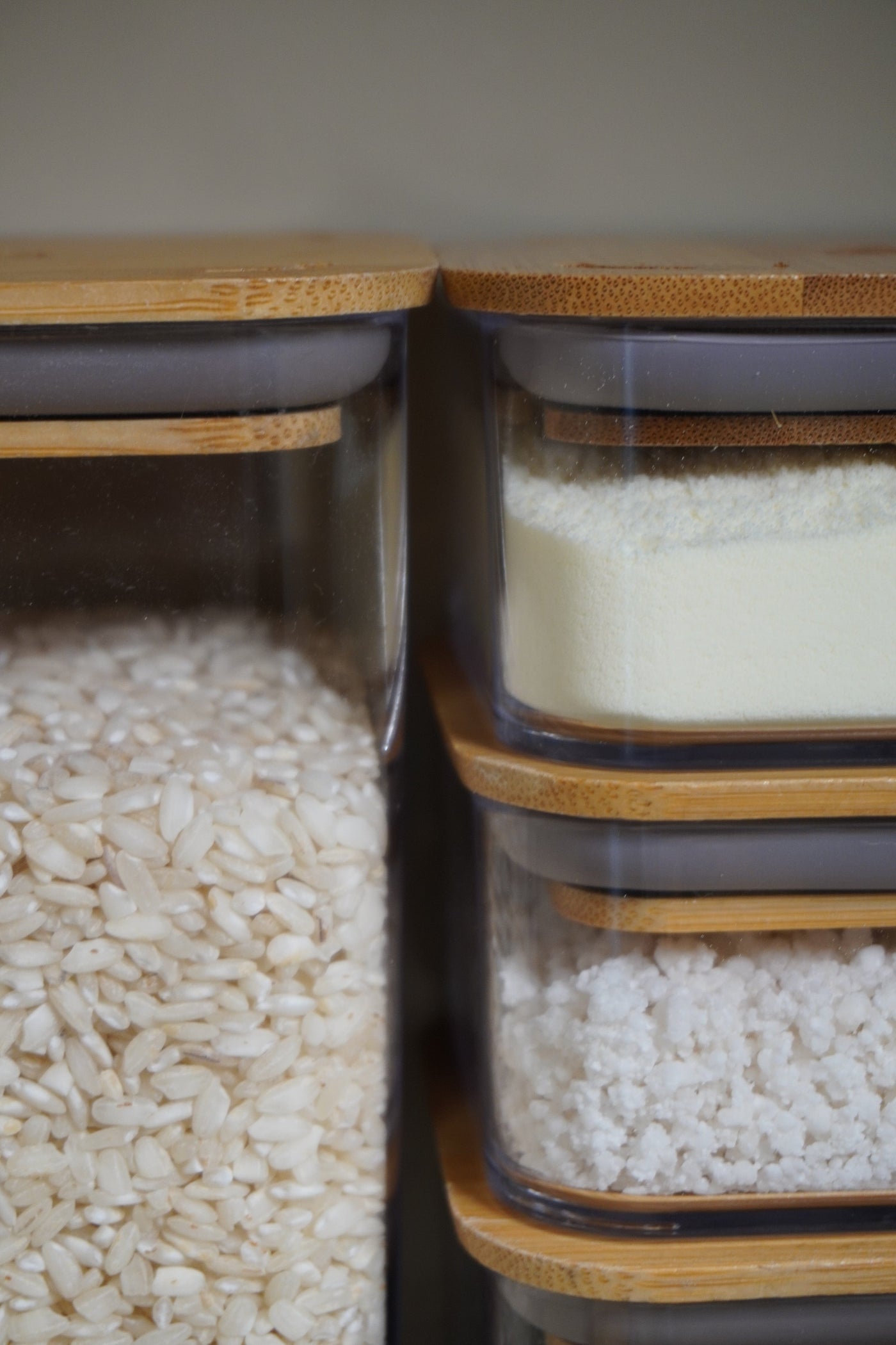 Pote Hermético com Tampa de Bambu 530ml Coleção Potes Herméticos- Pote Hermético com Tampa de Bambu 530ml Design & Casa