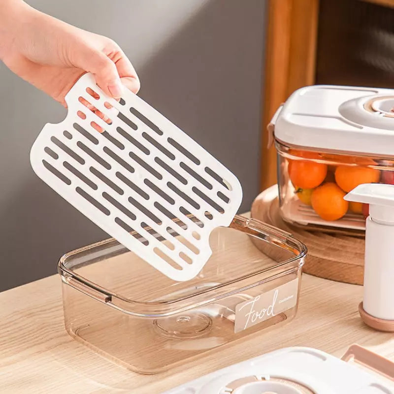 Pote Hermético com Tampa e Seladora a Vácuo Pote Hermético com Tampa e Seladora a Vácuo LightHousi