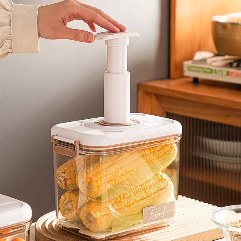 Pote Hermético com Tampa e Seladora a Vácuo Pote Hermético com Tampa e Seladora a Vácuo LightHousi