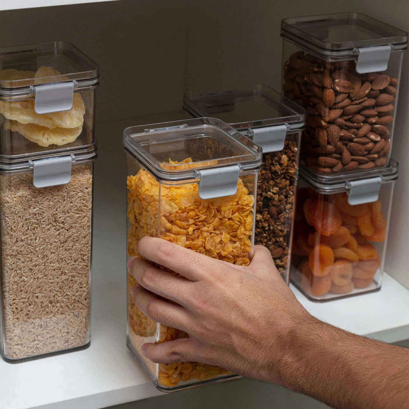 Pote Hermético com Travas Laterais 1,5L Coleção Potes Herméticos- Pote Hermético com Travas Laterais 1,5L Design & Casa