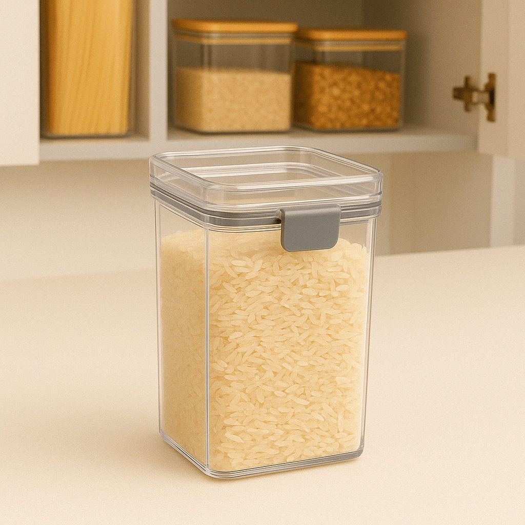 Pote Hermético com Travas Laterais 1L Coleção Potes Herméticos- Pote Hermético com Travas Laterais 1L Design & Casa