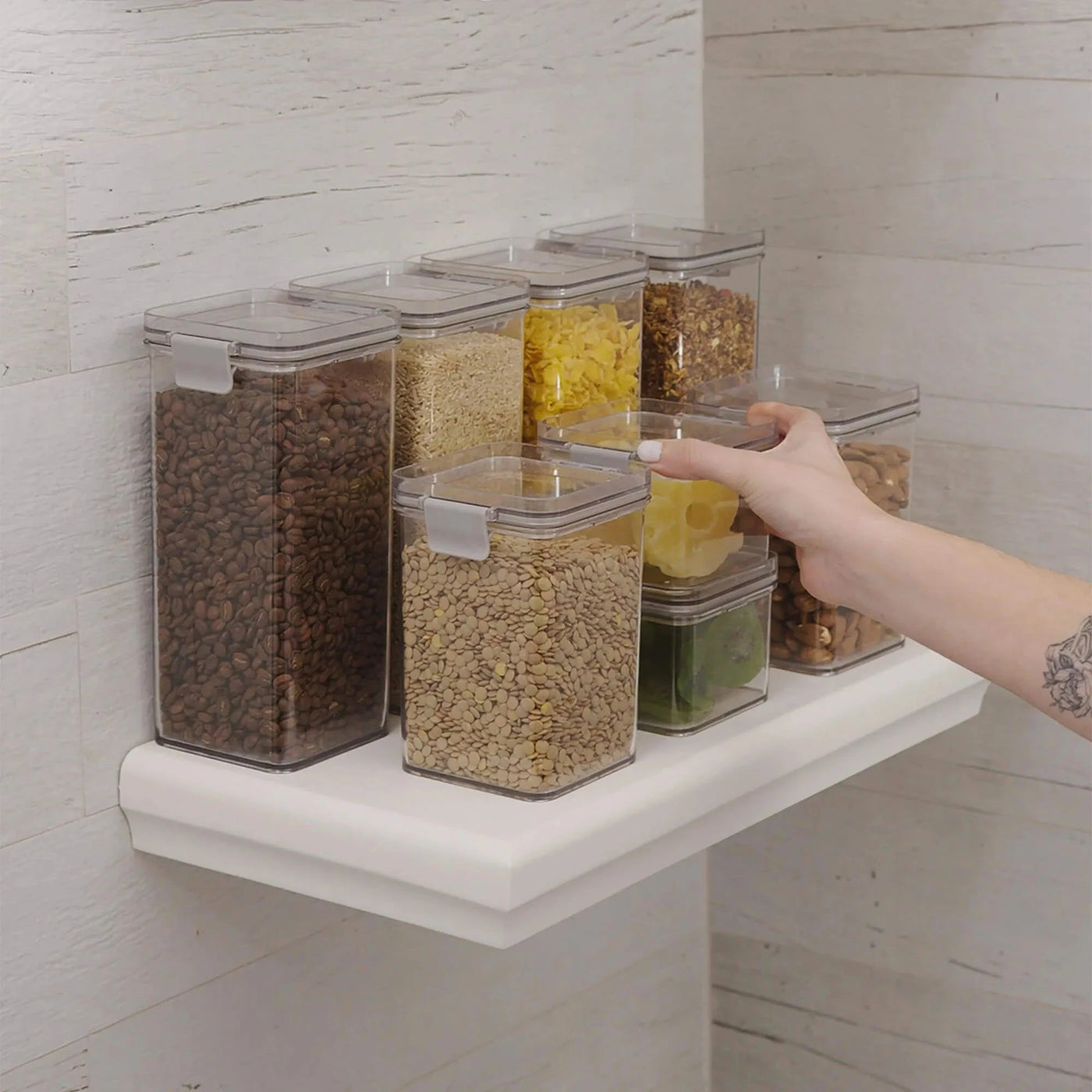 Pote Hermético com Travas Laterais 2L Coleção Potes Herméticos- Pote Hermético com Travas Laterais 2L Design & Casa