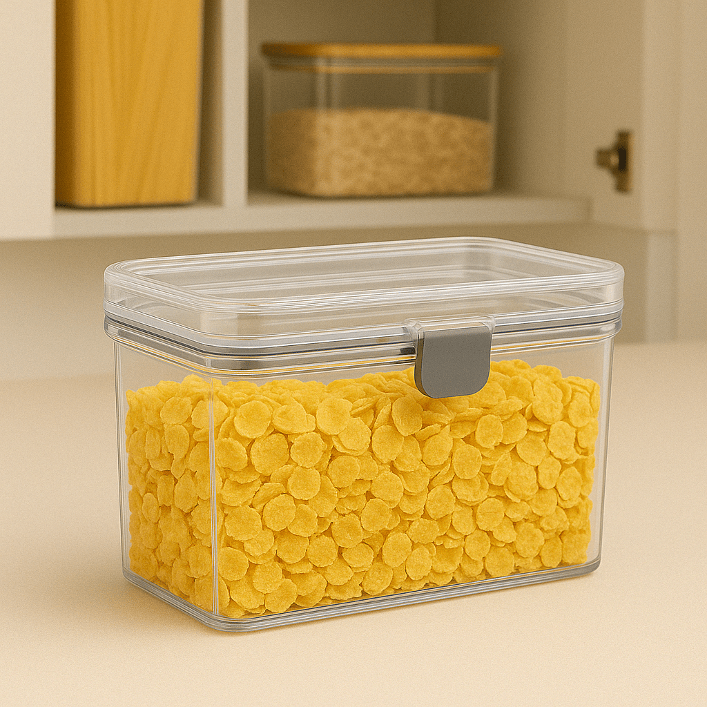 Pote Hermético com Travas Laterais 400ml Coleção Potes Herméticos- Pote Hermético com Travas Laterais 400ml Design & Casa