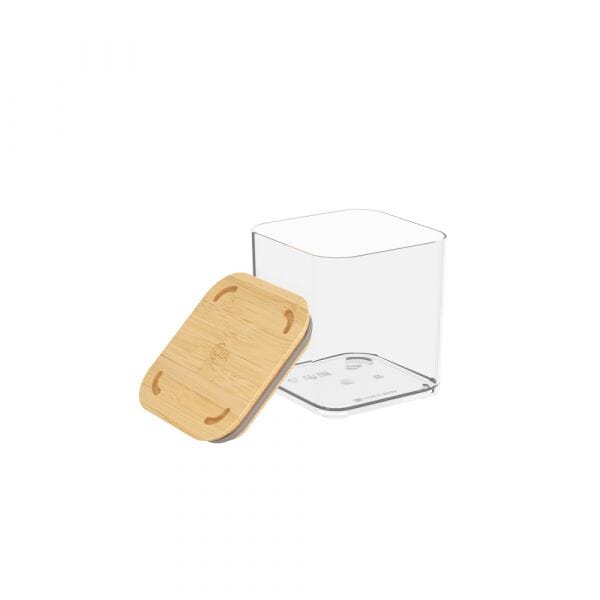 Pote Hermético de Vidro com Tampa de Bambu 580ml Coleção Potes Herméticos- Pote Hermético de Vidro com Tampa de Bambu 580ml Design & Casa