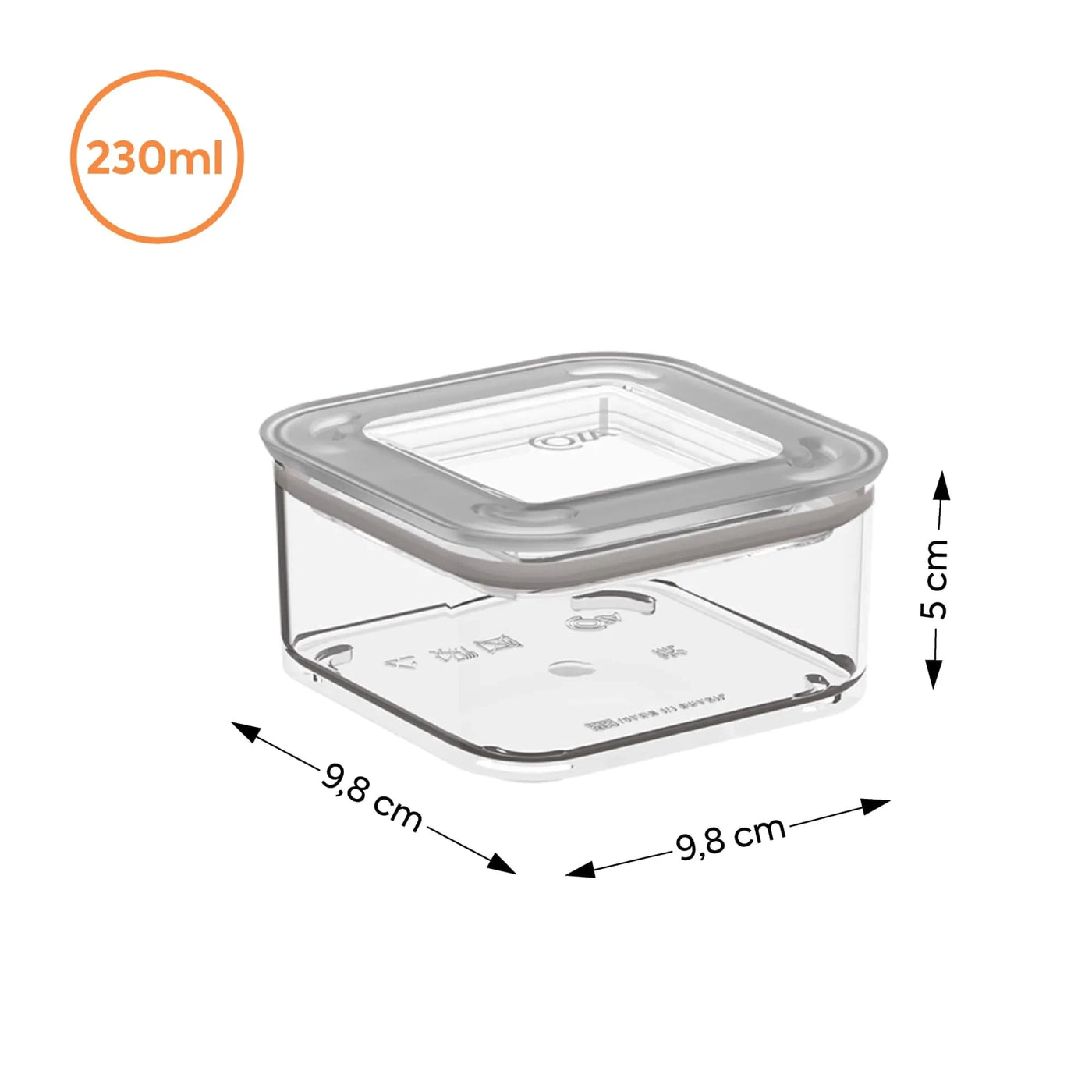 Pote Hermético Transparente com Vedação 230ml Coleção Potes Herméticos- Pote Hermético Transparente com Vedação 230ml Design & Casa