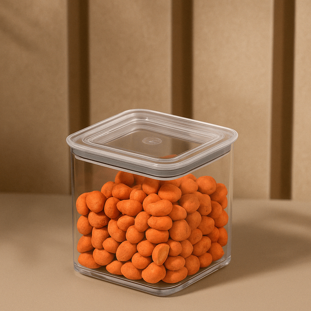 Pote Hermético Transparente com Vedação 580ml Coleção Pote Hermético- Pote Hermético Transparente com Vedação 580ml Design & Casa