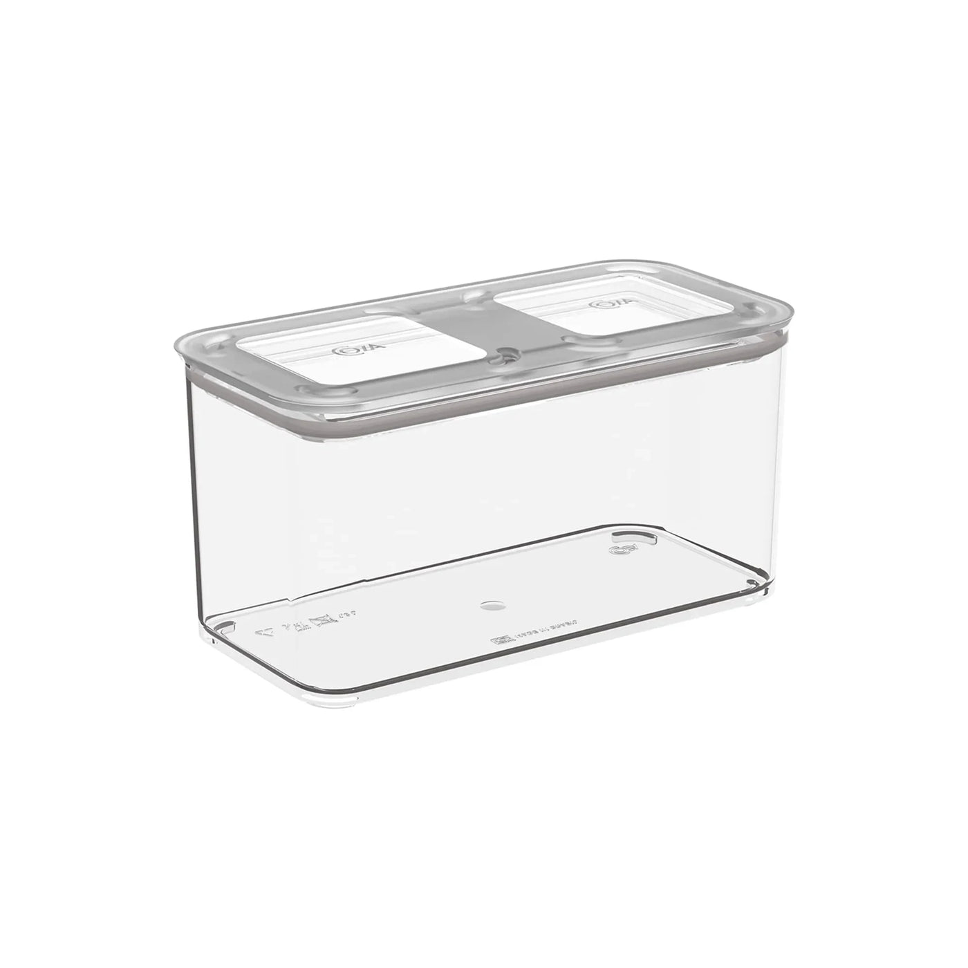 Pote Hermético Transparente Retangular com Vedação 1,3L Coleção Potes Herméticos- Pote Hermético Transparente Retangular com Vedação 1,3L Design & Casa