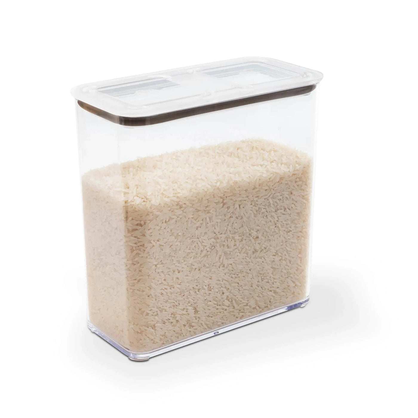 Pote Hermético Transparente Retangular com Vedação 2,7L Coleção Potes Herméticos- Pote Hermético Transparente Retangular com Vedação 2,7L Design & Casa