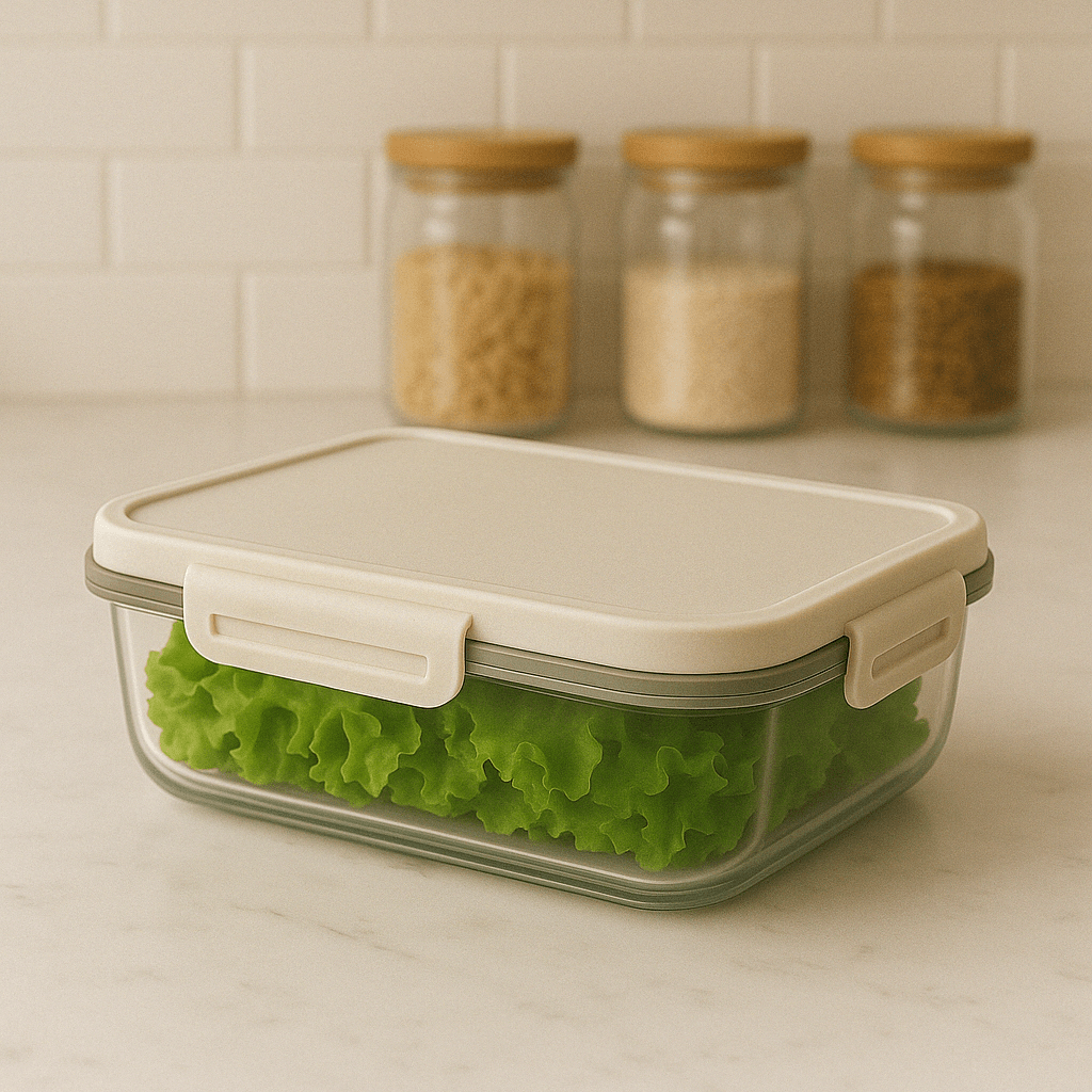 Pote Hermético Trava Mais Cristal Retangular 1,1 L Pote Hermético Trava Mais Cristal Retangular 1,1 L Design & Casa