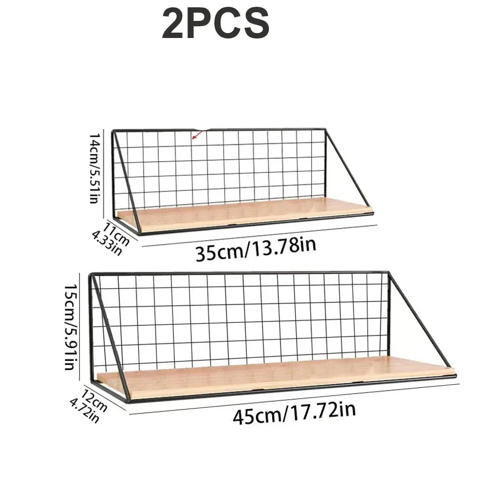 Prateleira De Parede De Ferro Preta Prateleira De Parede De Ferro Preta LightHousi 1 Médio-1 Grande