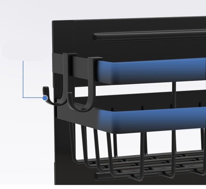 Prateleira Magnética Com Ganchos Para Geladeira Prateleira Magnética Com Ganchos Para Geladeira LightHousi