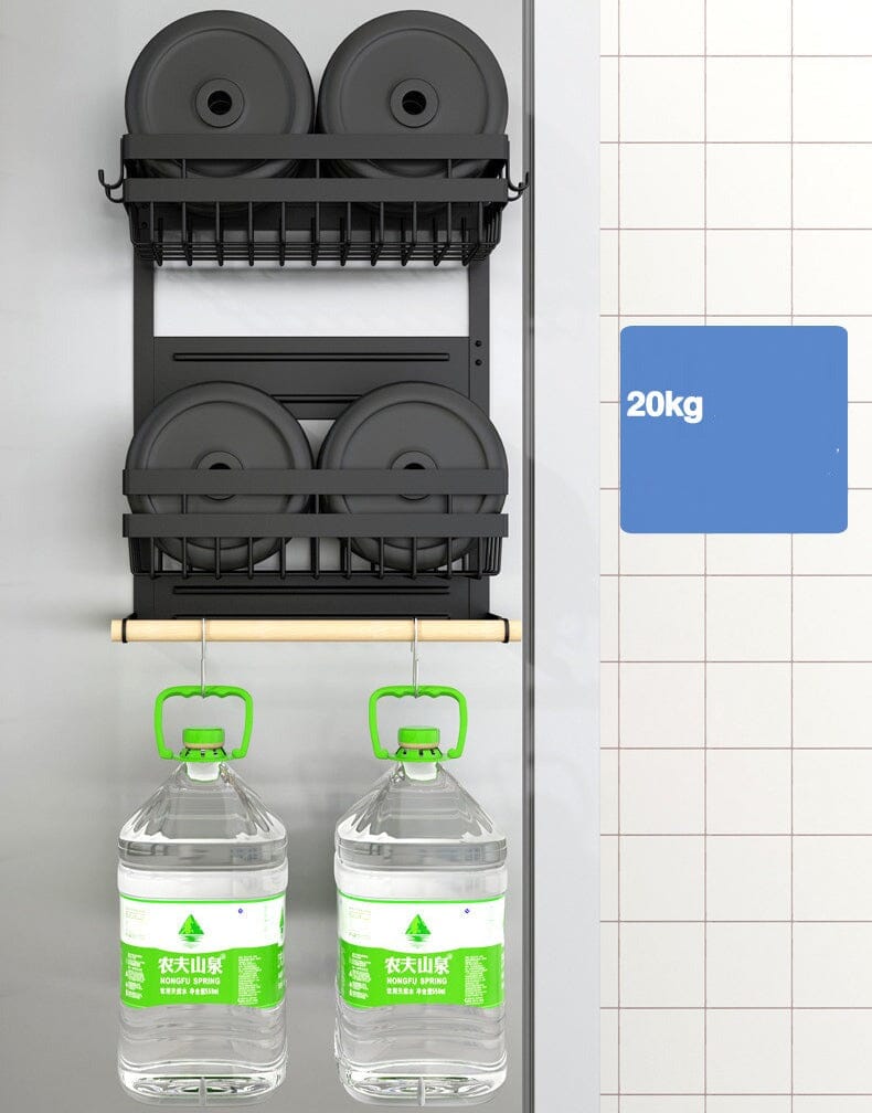 Prateleira Magnética Com Ganchos Para Geladeira Prateleira Magnética Com Ganchos Para Geladeira LightHousi