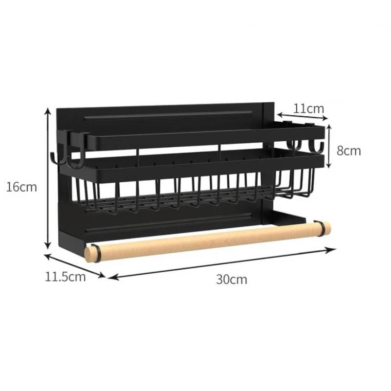 Prateleira Magnética Com Ganchos Para Geladeira Prateleira Magnética Com Ganchos Para Geladeira LightHousi