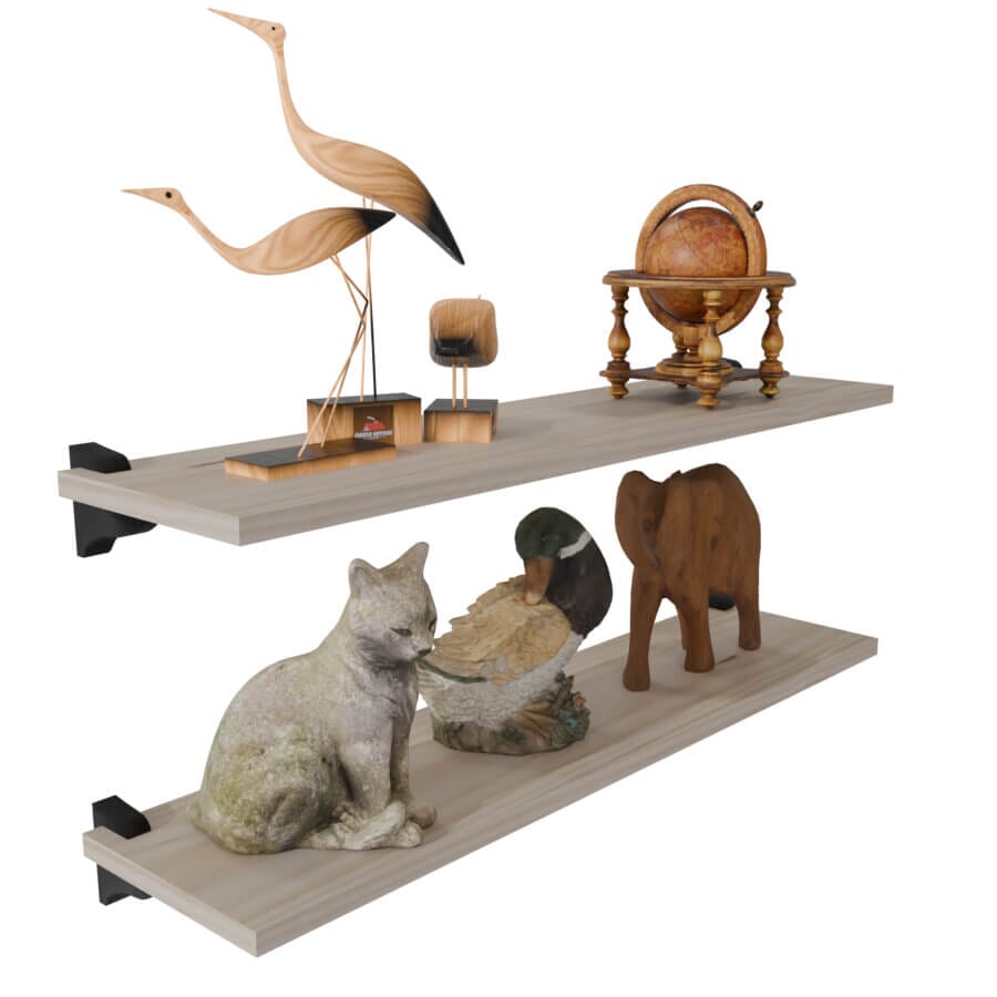 Prateleira Nicho De Parede Estilo Industrial Prateleira Nicho De Parede Estilo Industrial Design & Casa 2 Prateleiras 15X60 com Suporte