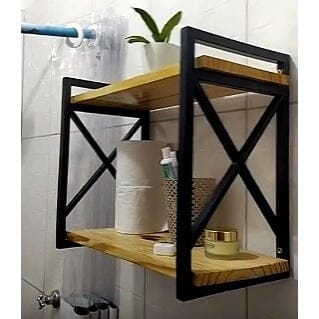 Prateleira Nicho De Parede Estilo Industrial Prateleira Nicho De Parede Estilo Industrial Design & Casa 20 x 45cm Completa