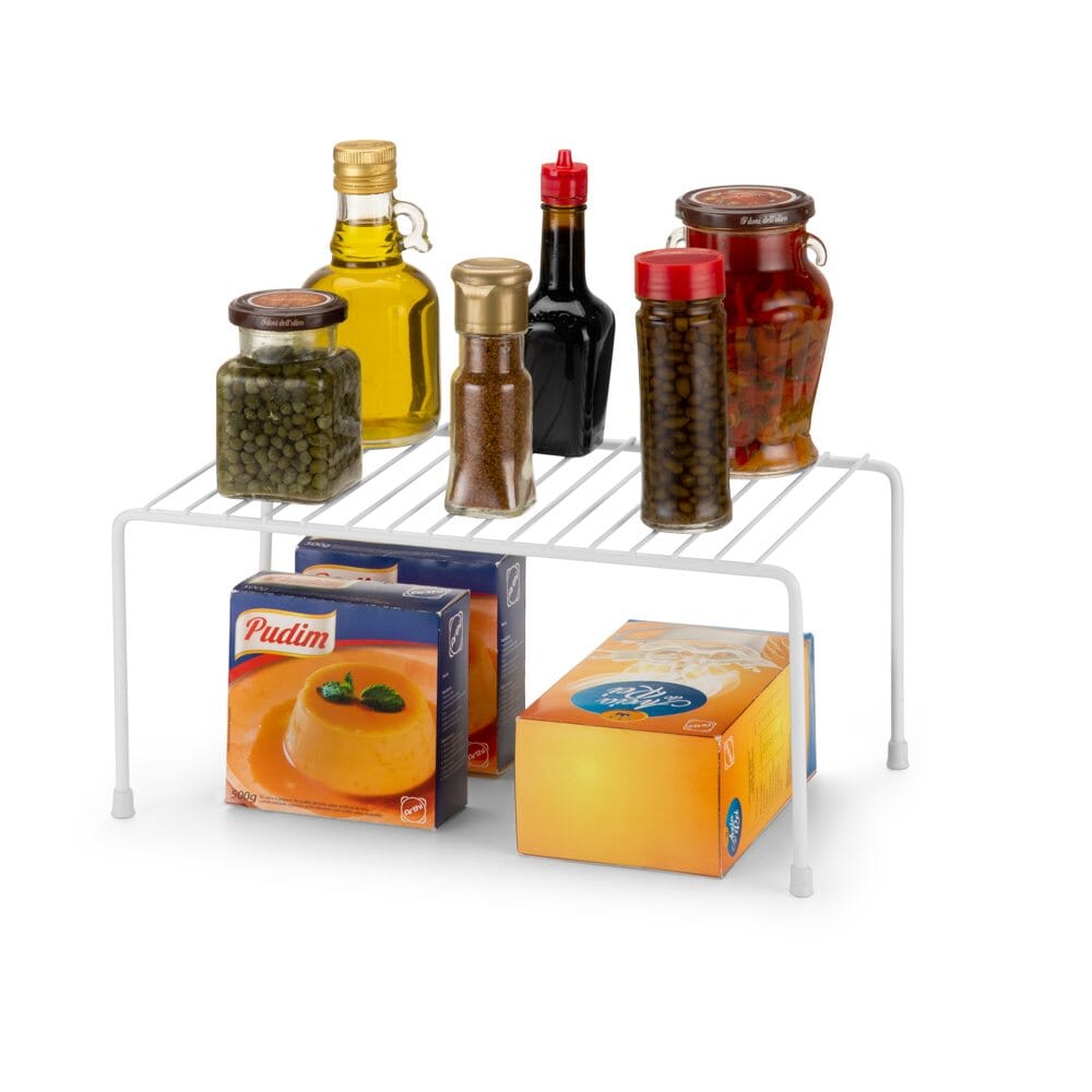 Prateleira Organizadora Branca 33cm Com Ponteira Plástica Prateleira Organizadora Branca 33cm Com Ponteira Plástica Design & Casa Branco