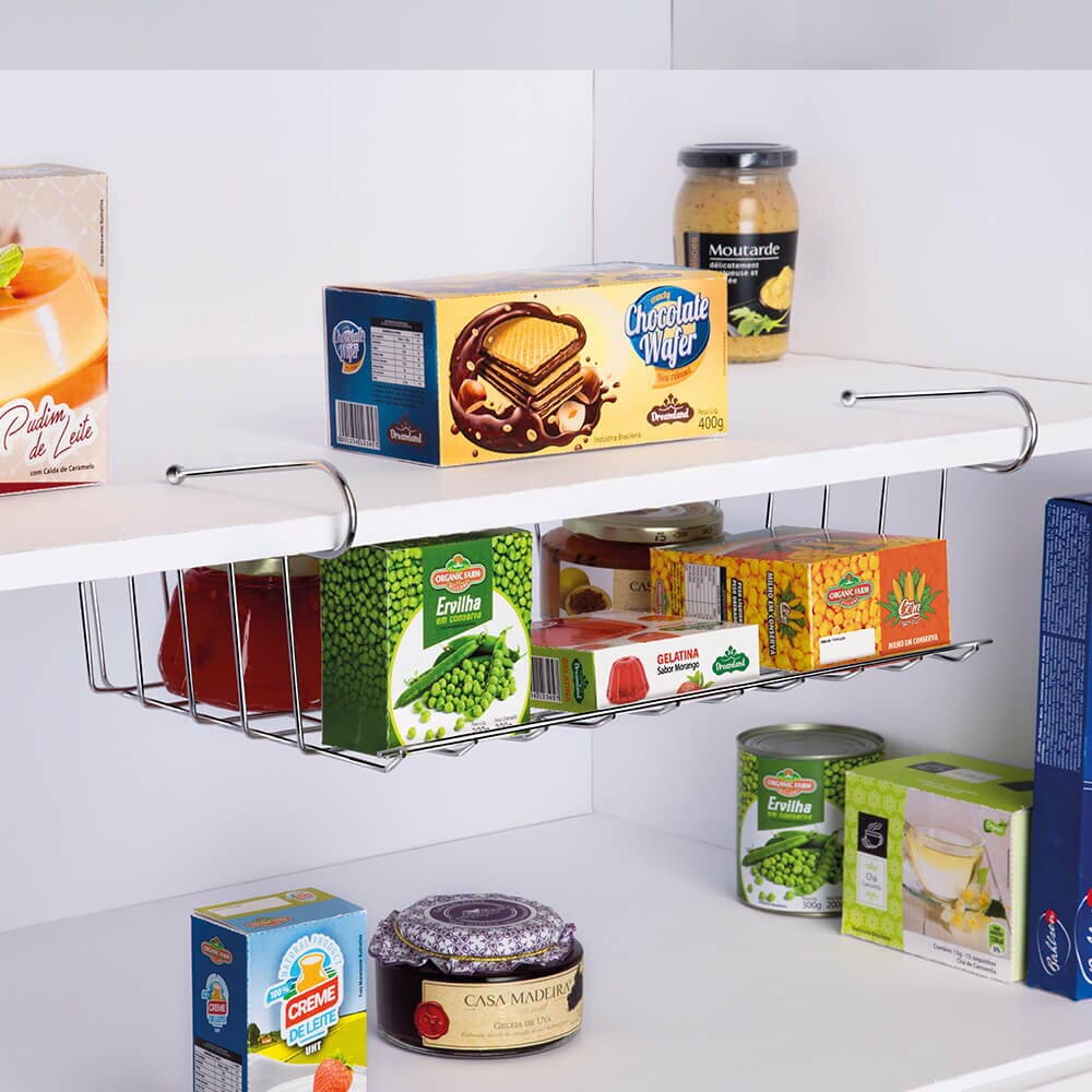 Prateleira Organizadora de Encaixar 37cm Prateleira Organizadora de Encaixar 37cm Design & Casa Cromado