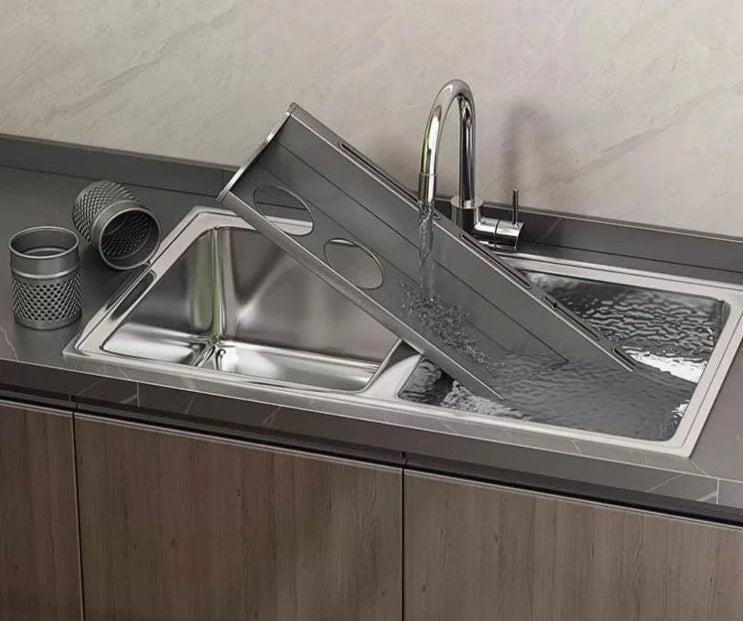 Prateleira para Cozinha Organizador de Temperos e Utensílios Aço Inoxidável Prateleira para Cozinha Instalação Sem Furos - Coleção Cozinha Design & Casa