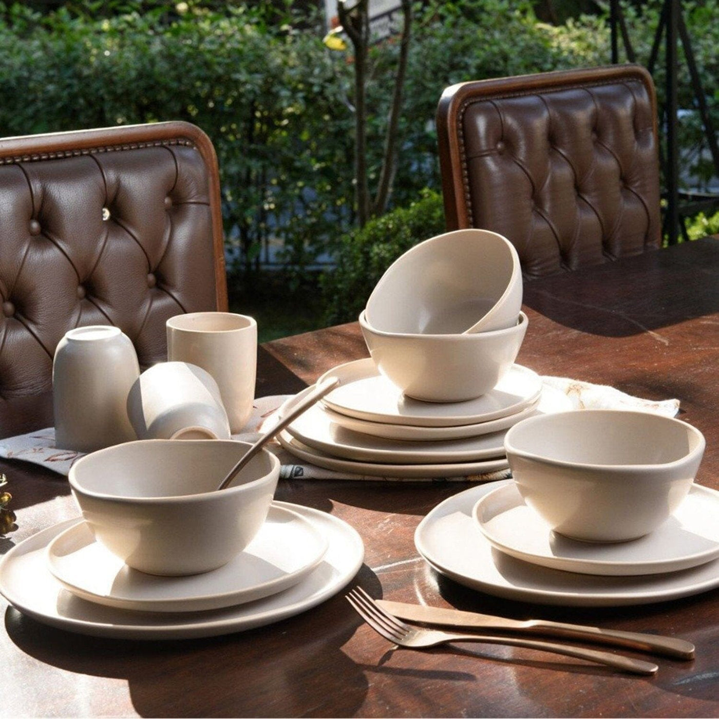 Prato de Sobremesa Vivant Areia Coleção Mesa Posta- Prato de Sobremesa Vivant Areia Design & Casa