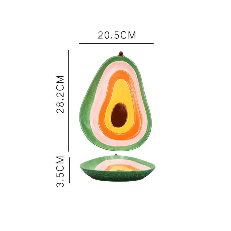 Prato Decorado em Cerâmica Frutas Design & Casa