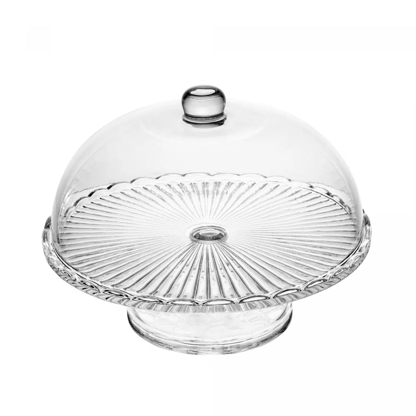 Prato para Bolo com Pé de Vidro e Tampa Bangkok 29cm x 21cm - Wolff Design & Casa