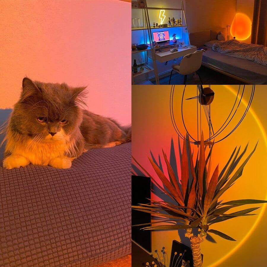 Projetor Portátil de Luz Led Lâmpada de Pôr-do-Sol Projetor Portátil de Luz Led Lâmpada de Pôr-do-Sol LightHousi