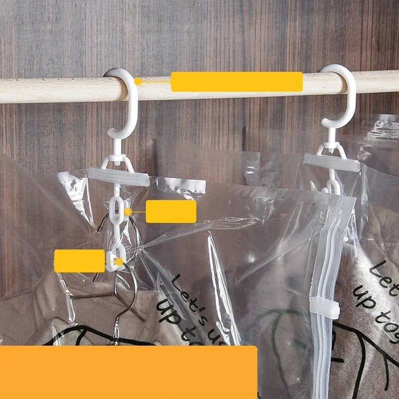 Saco A Vácuo Para Roupas Com Cabide Coleção Organização - Saco A Vácuo Para Roupas Com Cabide LightHousi