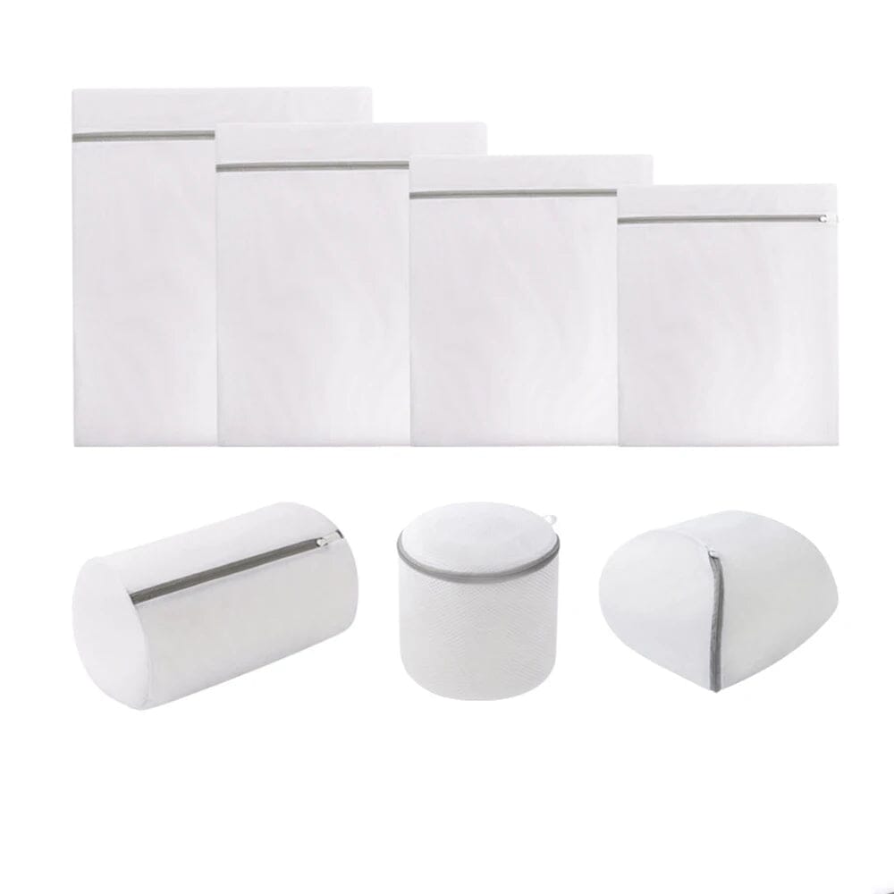 Saco Máquina Lavar Roupa - Lavagem e Proteção Saco Máquina Lavar Roupa - Lavagem e Proteção - Coleção Organização Design & Casa Branco 5 pcs