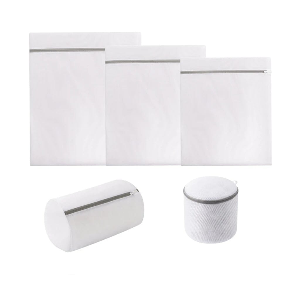 Saco Máquina Lavar Roupa - Lavagem e Proteção Saco Máquina Lavar Roupa - Lavagem e Proteção - Coleção Organização Design & Casa Branco 7 pcs