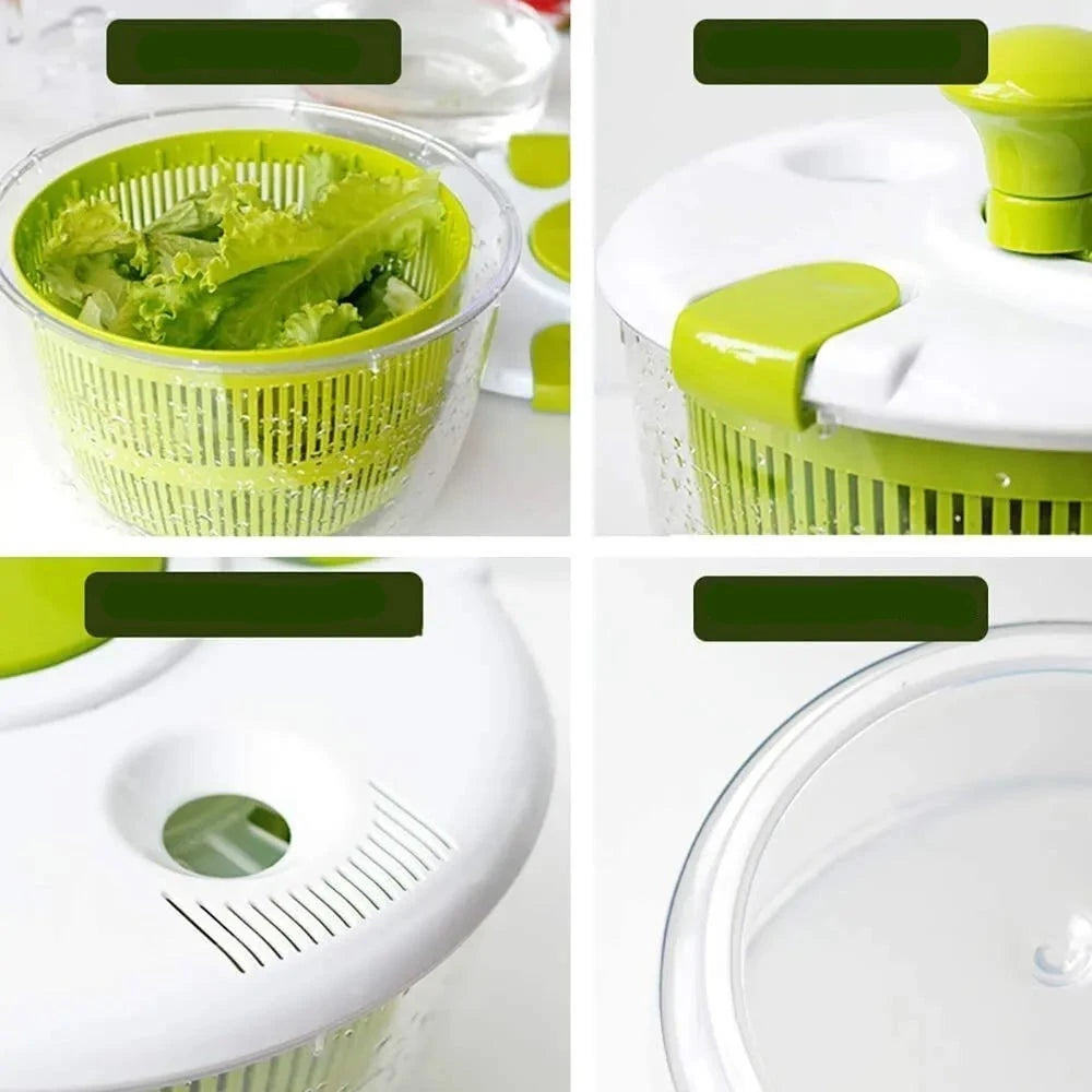 Salad Spinner Dryer Vegetable Fruit Food Dehydrator Quick Drying Multifunctio Manual Kitchen Household Vegetable Dehydrator Design & Casa