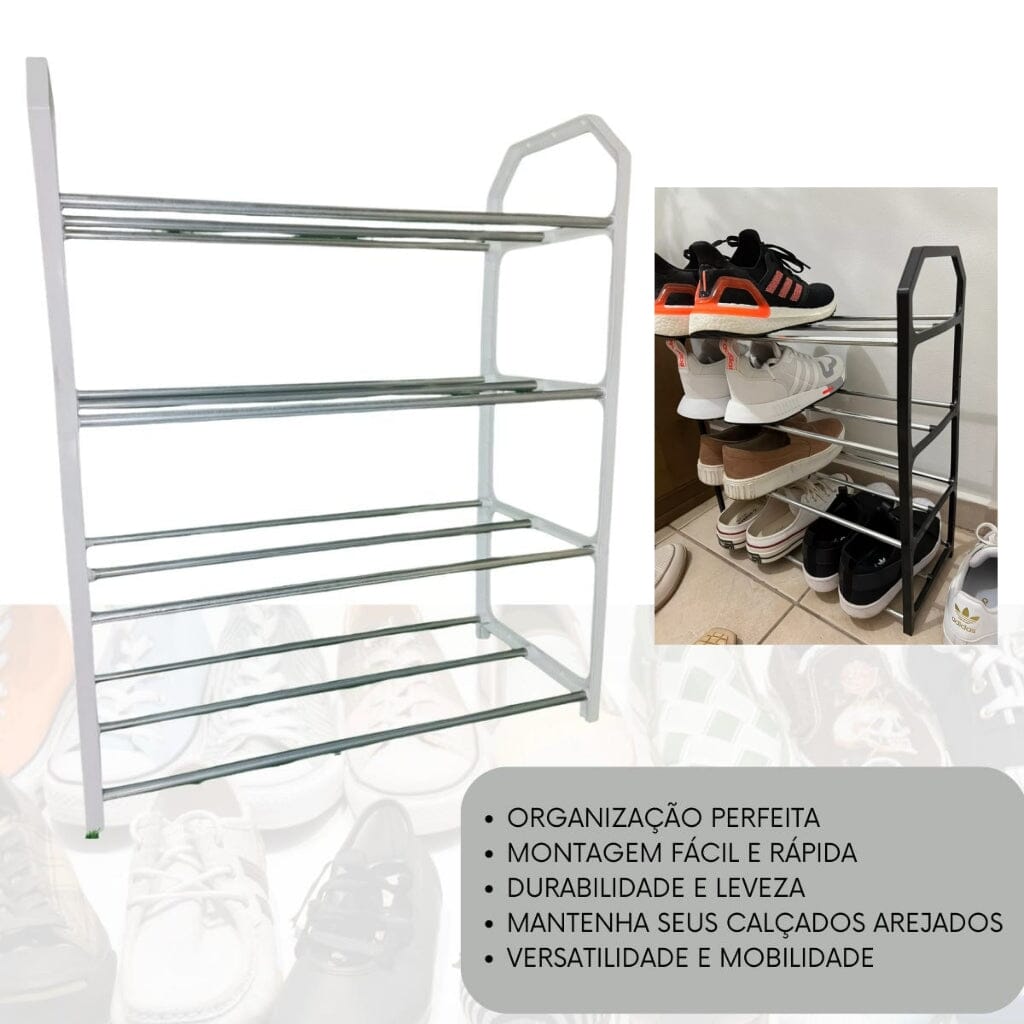 Sapateira Criativa Multiuso de 4 Andares Sapateira Criativa Multiuso de 4 Andares Design & Casa
