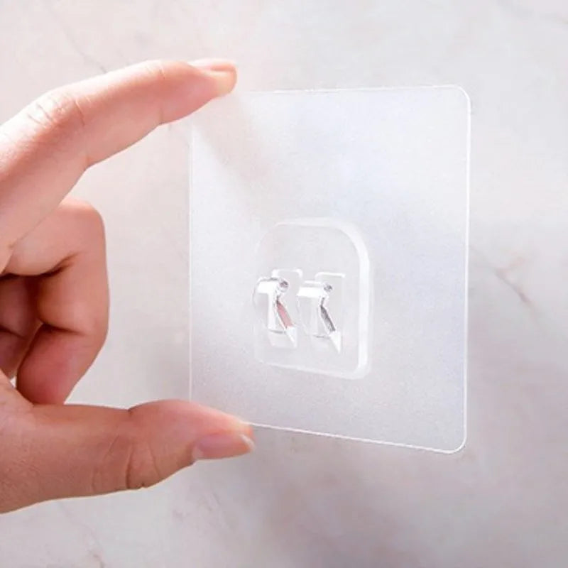 Seamless Adhesive Hooks Transparent Home Acrylic Strong Self Adhesive Hooks Bathroom Kitchen Claw Buckle Hanger Wall Hang Shelf Design & Casa