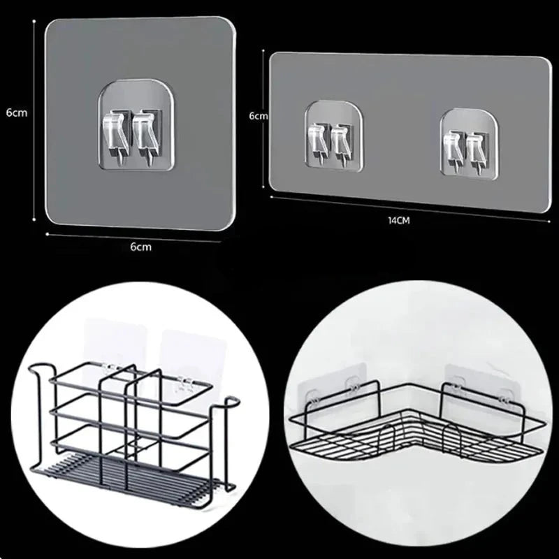 Seamless Adhesive Hooks Transparent Home Acrylic Strong Self Adhesive Hooks Bathroom Kitchen Claw Buckle Hanger Wall Hang Shelf Design & Casa