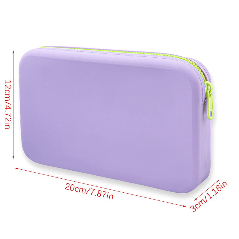 Square Silicone Cosmetic Storage Bag Large Capacity Travel Makeup Brush Holder Portable Cosmetic Waterproof Organizer Design & Casa