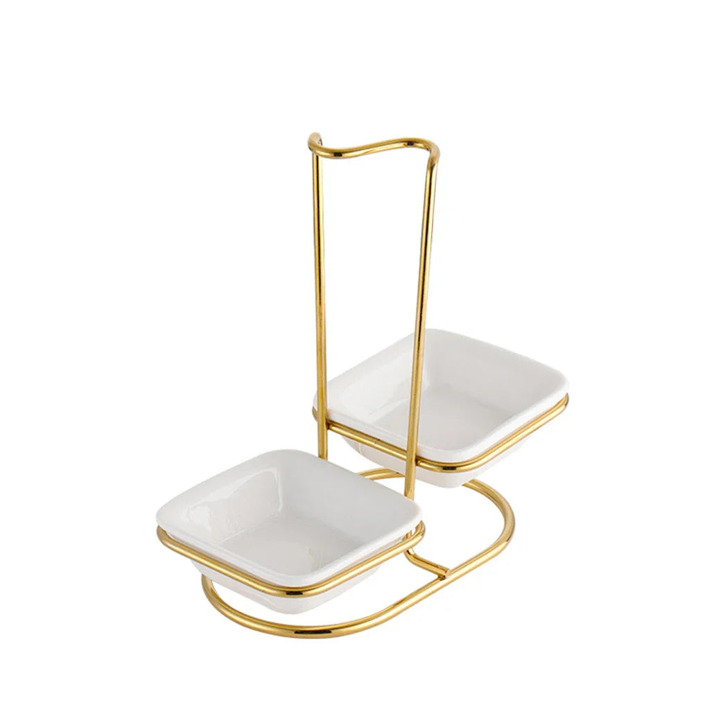 Suporte De Inox Para Utensílios De Cozinha Suporte De Inox Para Utensílios De Cozinha LightHousi 2 Tigelas Quadradas