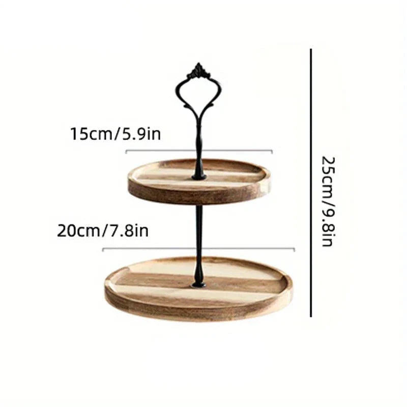 Suporte Para Doces 3 Andares De Madeira Coleção Decoração - Suporte Para Doces 3 Andares De Madeira LightHousi