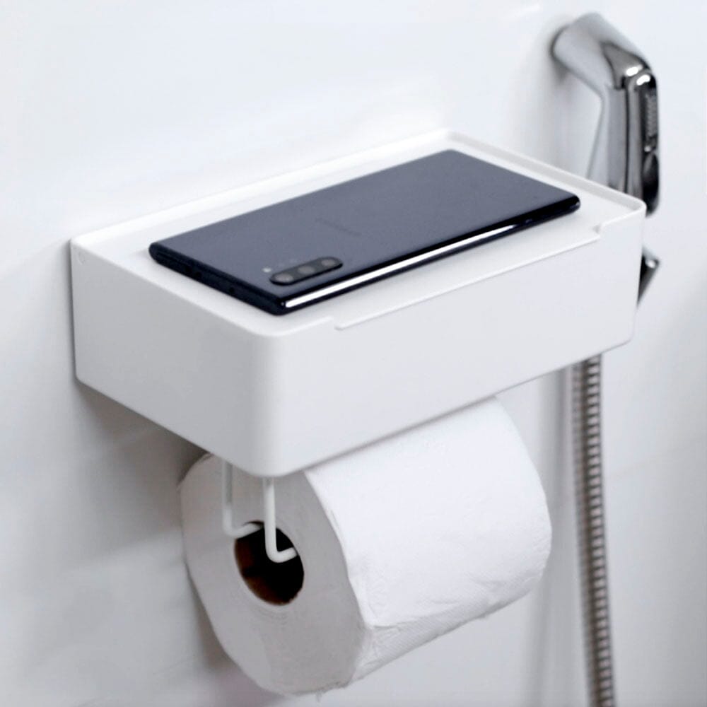 Suporte Para Papel Higiênico com Porta Lenços Umedecidos Suporte Para Papel Higiênico Com Fixação Por Sucção Ventosa Design & Casa