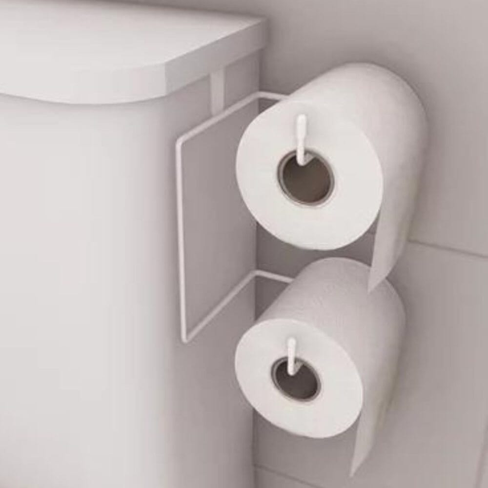 Suporte Para Papel Higiênico para Caixa Acoplada Suporte Para Papel Higiênico para Caixa Acoplada Design & Casa Duplo/Branco