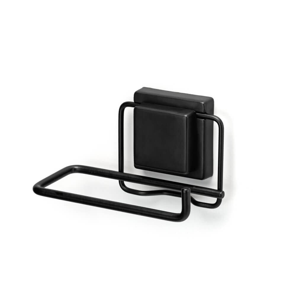 Suporte Para Papel Higiênico Preto Com Fixação Por Sucção Ventosa Suporte Para Papel Higiênico Com Fixação Por Sucção Ventosa Design & Casa