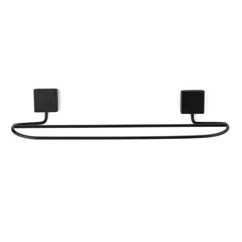 Suporte Para Toalha De Banho Duplo Preto Suporte Para Toalha De Banho Duplo Preto Design & Casa