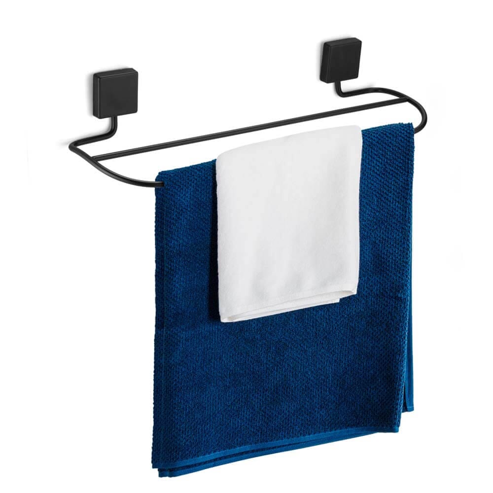 Suporte Para Toalha De Banho Duplo Preto Suporte Para Toalha De Banho Duplo Preto Design & Casa