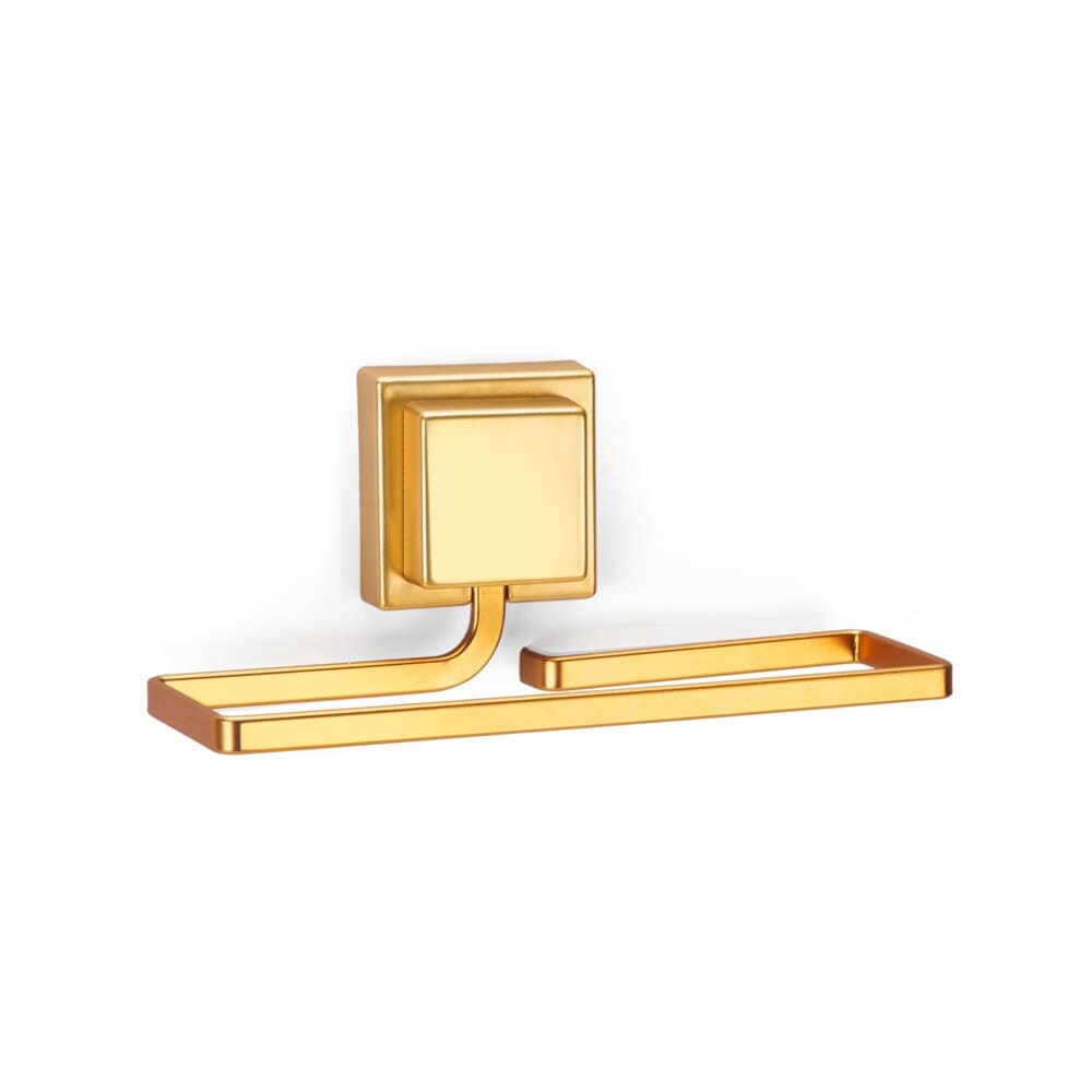 Suporte para Toalha de Rosto Adesivo Dourado Suporte para Toalha de Rosto Adesivo Dourado Design & Casa