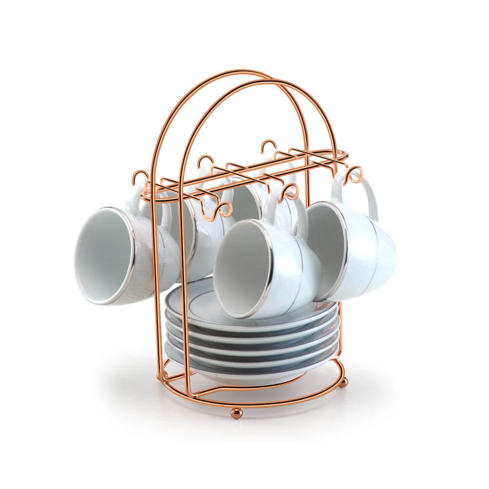 Suporte Para Xicaras De Café Suporte Para Xicaras De Café Design & Casa Rose Gold