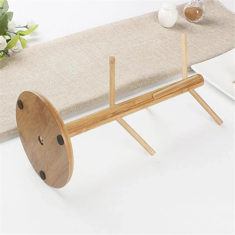 Suporte Para Xícaras De Madeira Com 6 Ganchos Suporte Para Xícaras De Madeira Com 6 Ganchos LightHousi