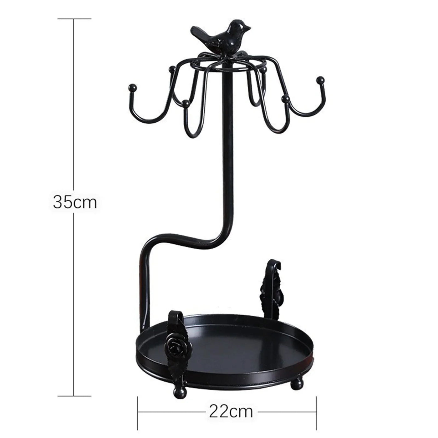 Suporte Para Xícaras E Pires De Ferro Dourado Suporte Para Xícaras E Pires De Ferro Dourado LightHousi Preto