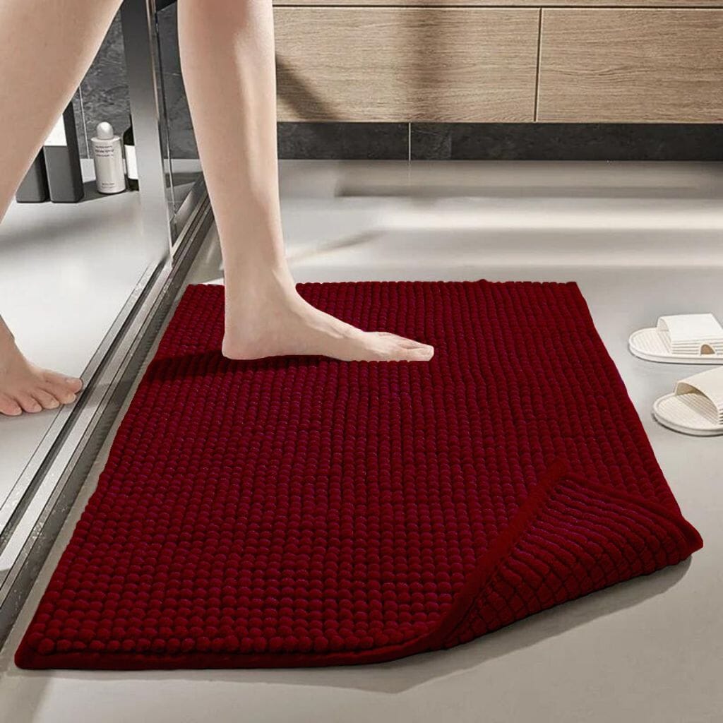 Tapete Antiderrapante Para Banheiro 40x60 Microfibra Tapete Antiderrapante Para Banheiro 40x60 Microfibra Design & Casa Bordô