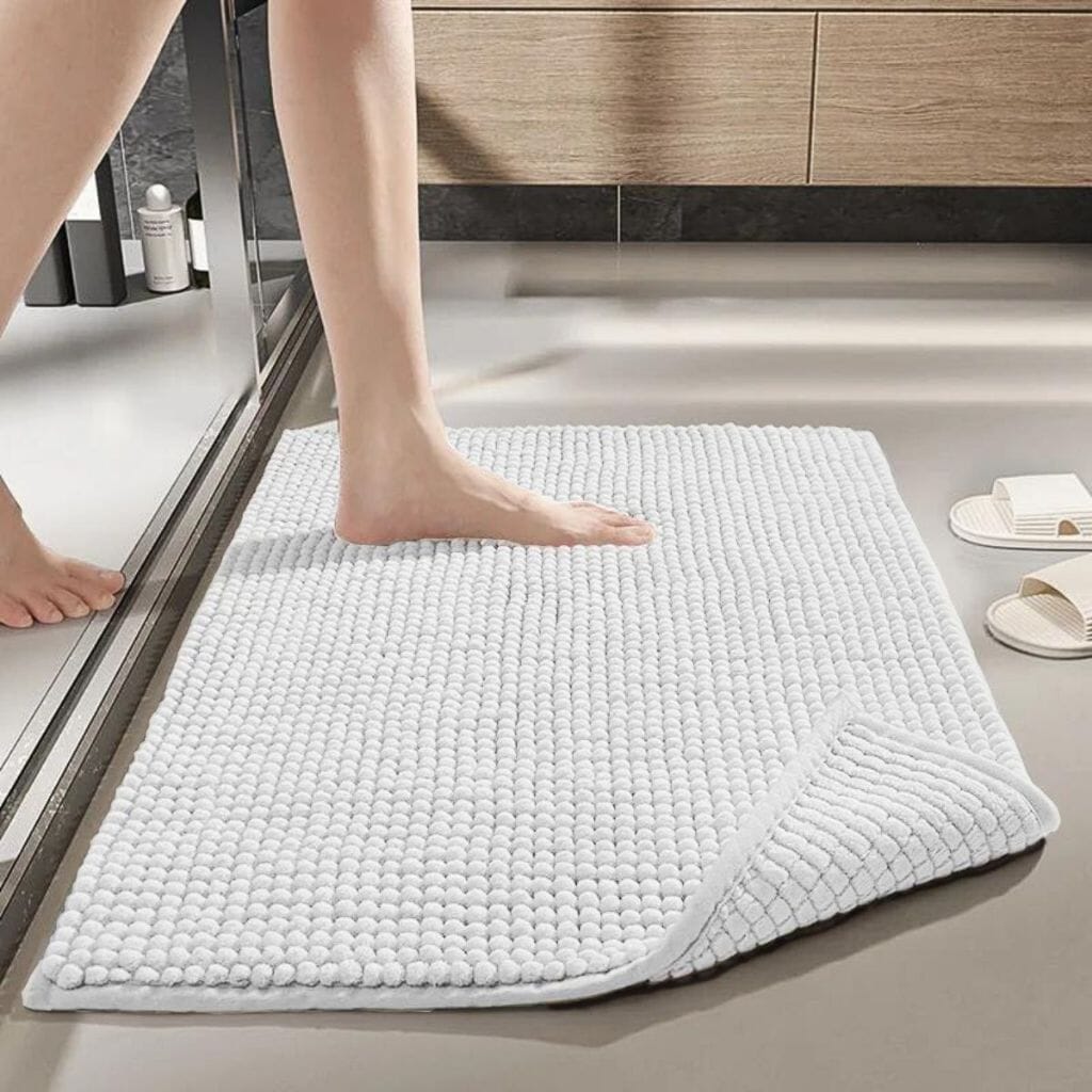 Tapete Antiderrapante Para Banheiro 40x60 Microfibra Tapete Antiderrapante Para Banheiro 40x60 Microfibra Design & Casa Branco
