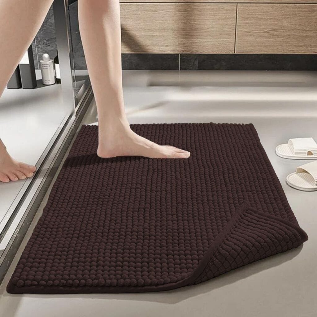 Tapete Antiderrapante Para Banheiro 40x60 Microfibra Tapete Antiderrapante Para Banheiro 40x60 Microfibra Design & Casa Marrom