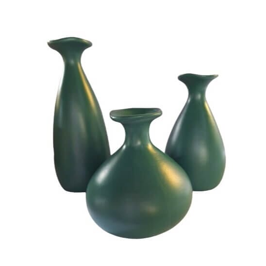 Trio de Vasos Decorativos de Cerâmica Trio de Vasos Decorativos de Cerâmica Design & Casa Verde