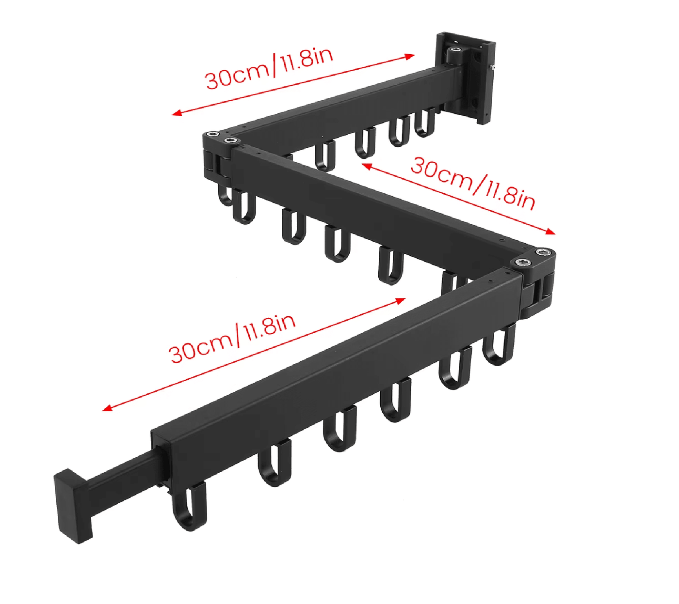 Varal Retrátil 360° com Ganchos para Roupas Design & Casa